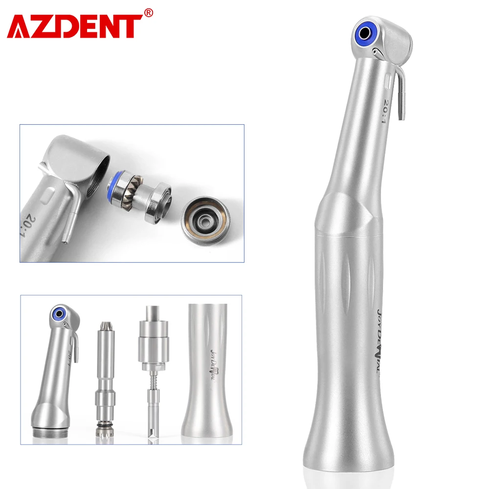 Dental Low Speed Handpiece 20:1 Reduction Implant Surgery External Spray Contra Angle Handpiece for 2.35mm Burs E-Type Coupler