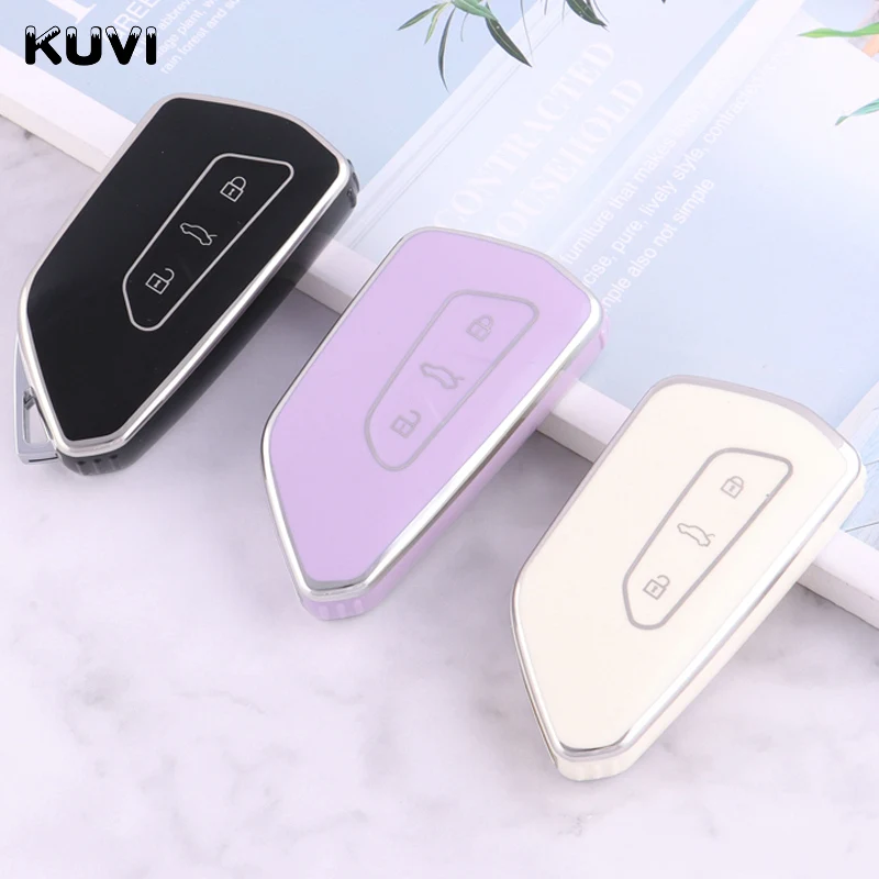 Fashion TPU Car Remote Key Case Cover Shell Fob For VW Volkswagen Golf 8 2020 Skoda Octavia A8 2021 SEAT Leon MK4 Accessories