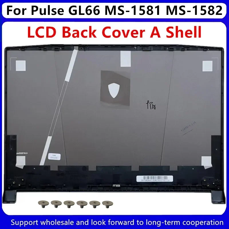 Cubierta trasera para ordenador portátil MSI Pulse GL66, MS-1581, LCD, gris, MS-1582