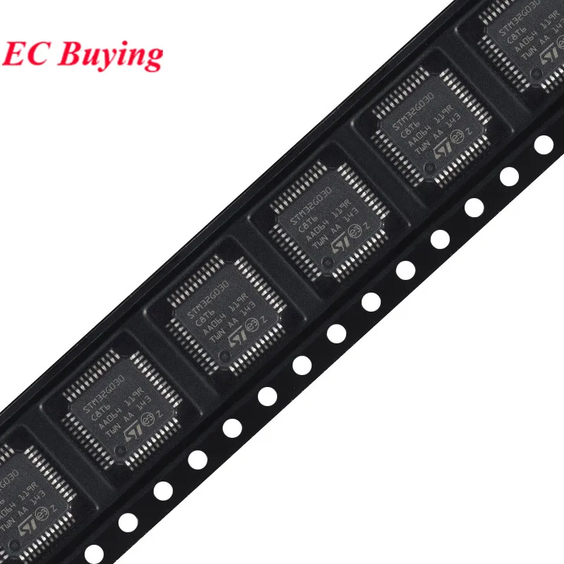 5pcs/1pc STM32G030C8T6 STM32G030 STM32 G030C8T6 G030C8 STM32G STM32G030C8 LQFP-48 ARM Cortex-M0 + MCU IC Controlador Novo Original