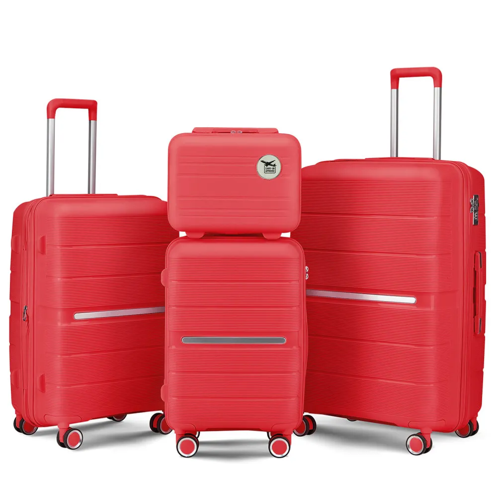 

Luggage Sets 4 Piece(14/20/24/28) PP Lightweight & Durable Expandable suitcase