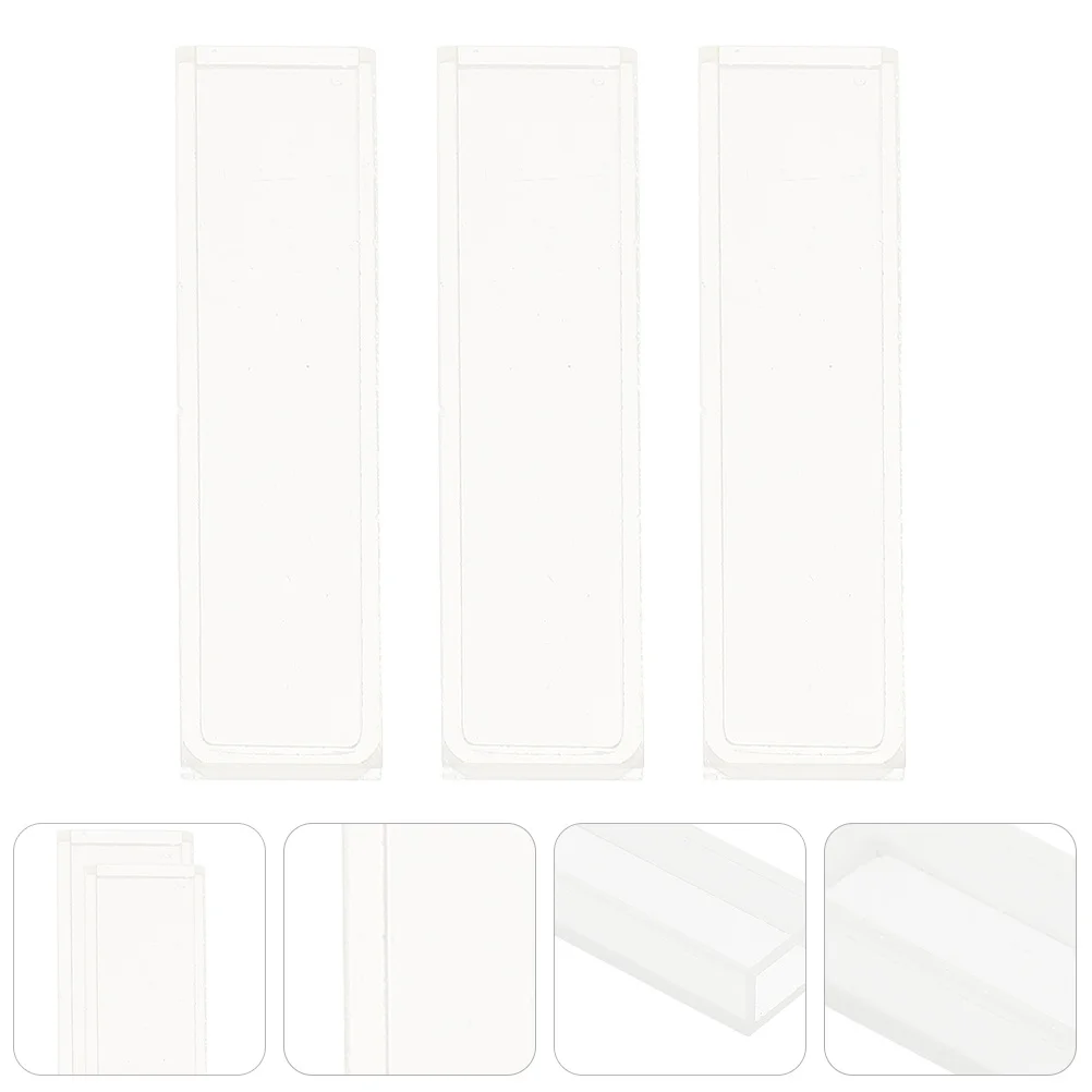 3Pcs Glass Cuvette 5mm Pathlength Durable Transparent Spectrophotometer Lab Sample Cuvettes Glass Cuvettes Sample Cuvette - Image 2