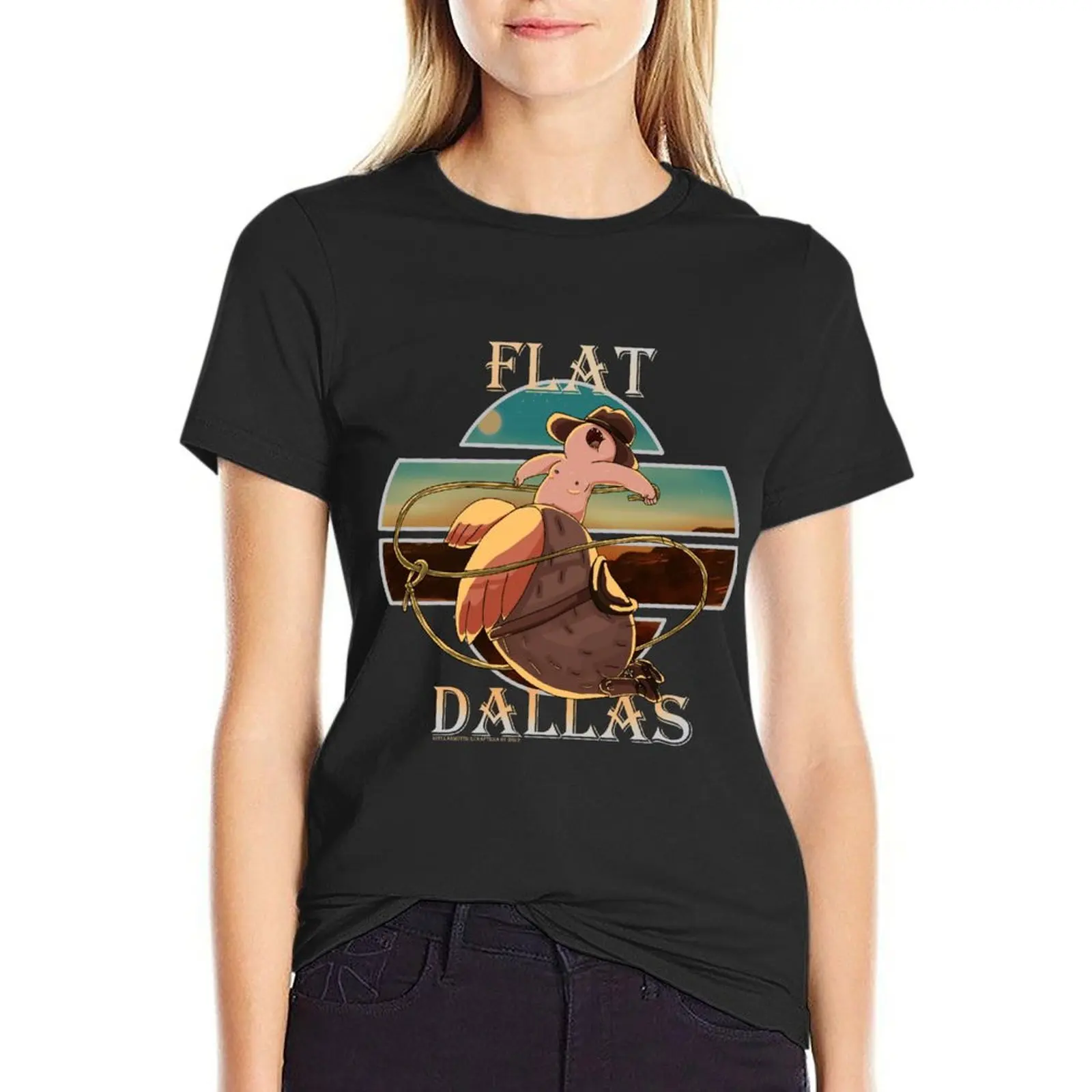 Flat Dallas T-Shirt plus size tops anime tees t-shirt dress for Women plus size