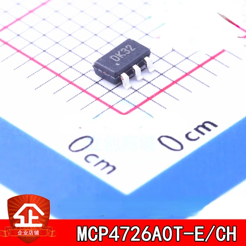 10pcs New and original MCP4726A0T-E/CH SOT23-6 Screen printing:DK32  D/a conversion chip DAC MCP4726A0T-E/CH SOT-23-6 DK32