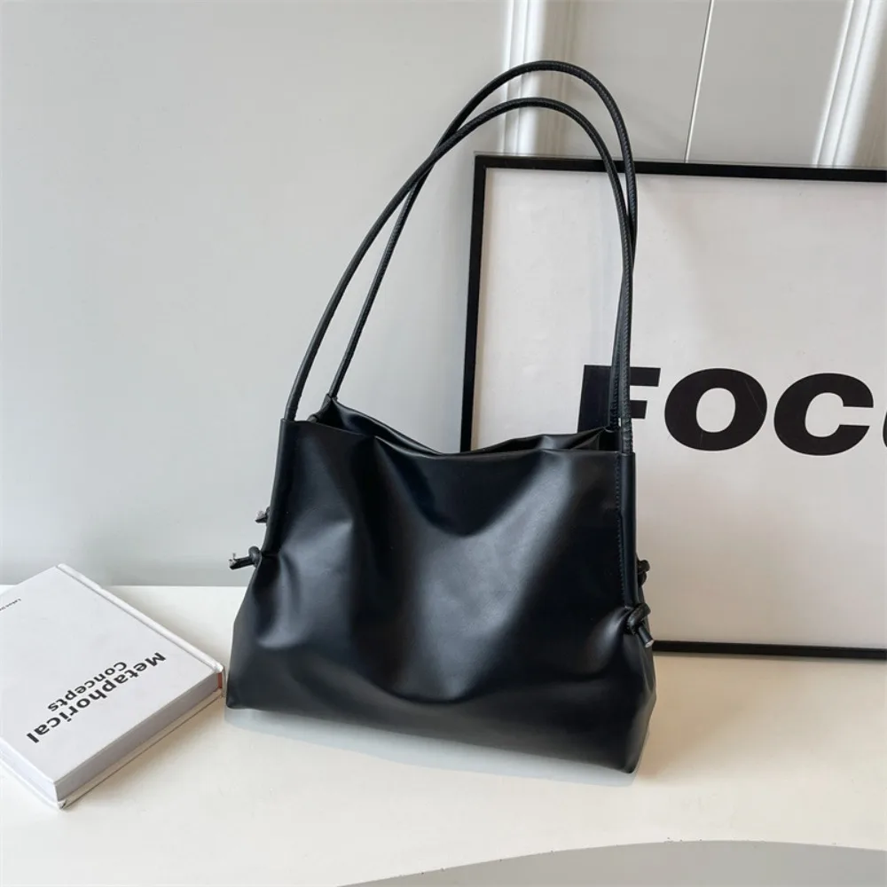 Fashion High Capacity Hand Bag Temperament PU Tote Bag Popular Trendy Commuting Bag Female