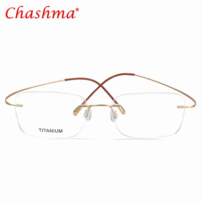 

Titanium Rimless Glasses Frame Men Prescription Eyeglasses Germany Women Myopia Optical Frame Screwless Eyewear