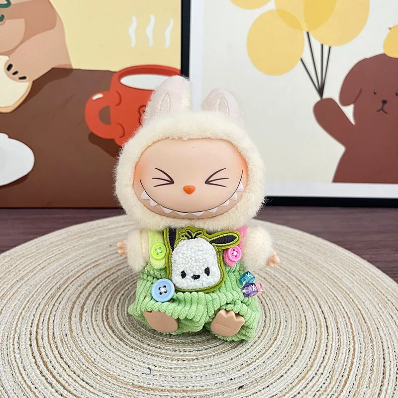 

Детская одежда для куклы Labubu 17 см, поколение 1, 2, и 3, одежда, модная одежда для кукол, аксессуары, комбинезоны с милыми узорами