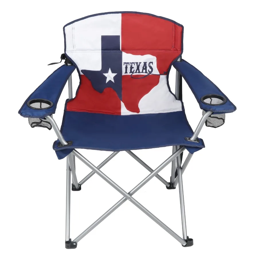 

Кемпинговое кресло Texas Big Tall с дизайном в стиле Texas для активного отдыха, рыбалки и вечеринок на природе, из прочной износостойкой ткани, регулируемое.