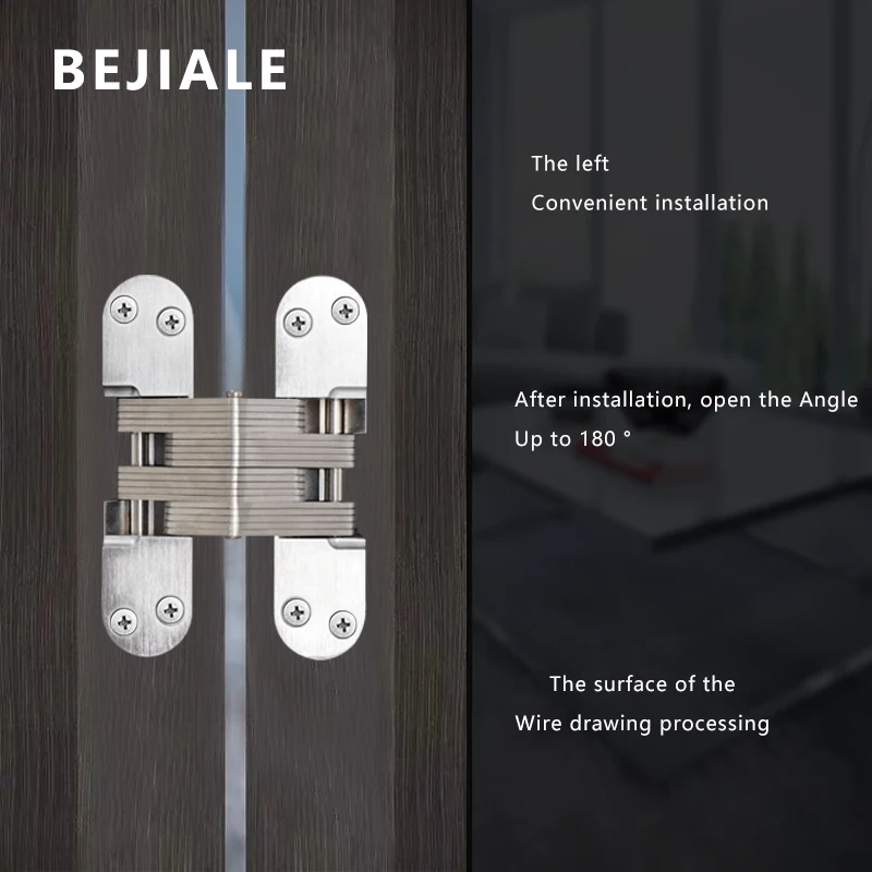 304 Stainless Steel Invisible Hinge Cross Hidden Folding Door Hidden Door Hidden Wood Door Hinge Hidden Page Furniture Hardware