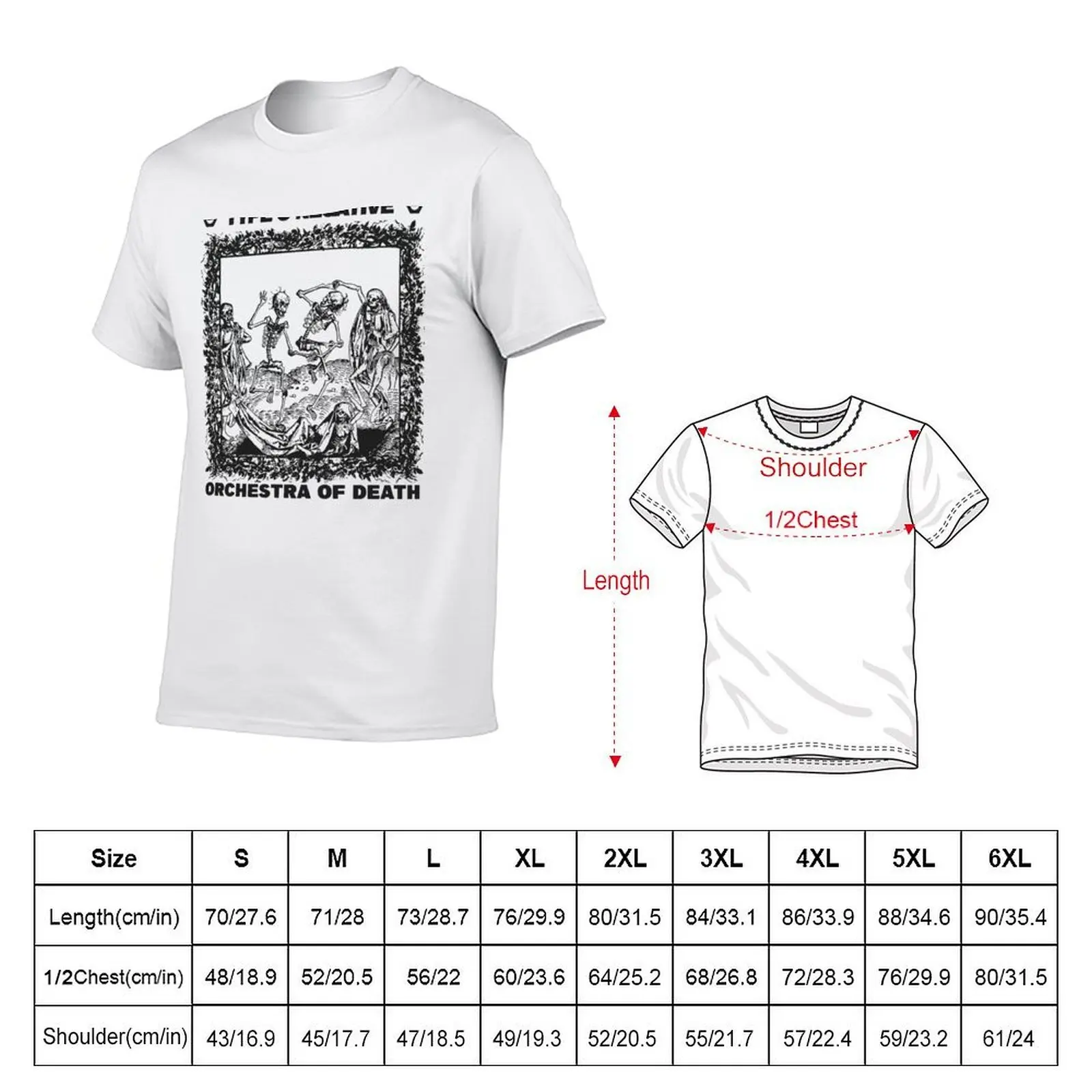 Type O Negative Orchestra of Death Halloween T-Shirt cotton t shirt pack t shirts for man graphic vintage T-Shirt