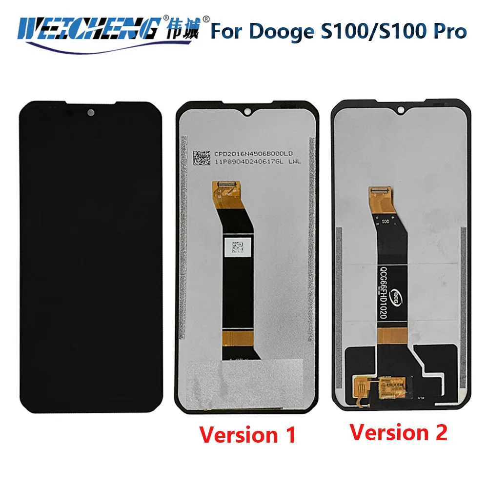 Oryginalny 6.58 "dla DOOGEE S100 wyświetlacz LCD + wymiana zespołu ekranu dotykowego dobrze przetestowane dla Doogee S100 Pro części do naprawy LCD