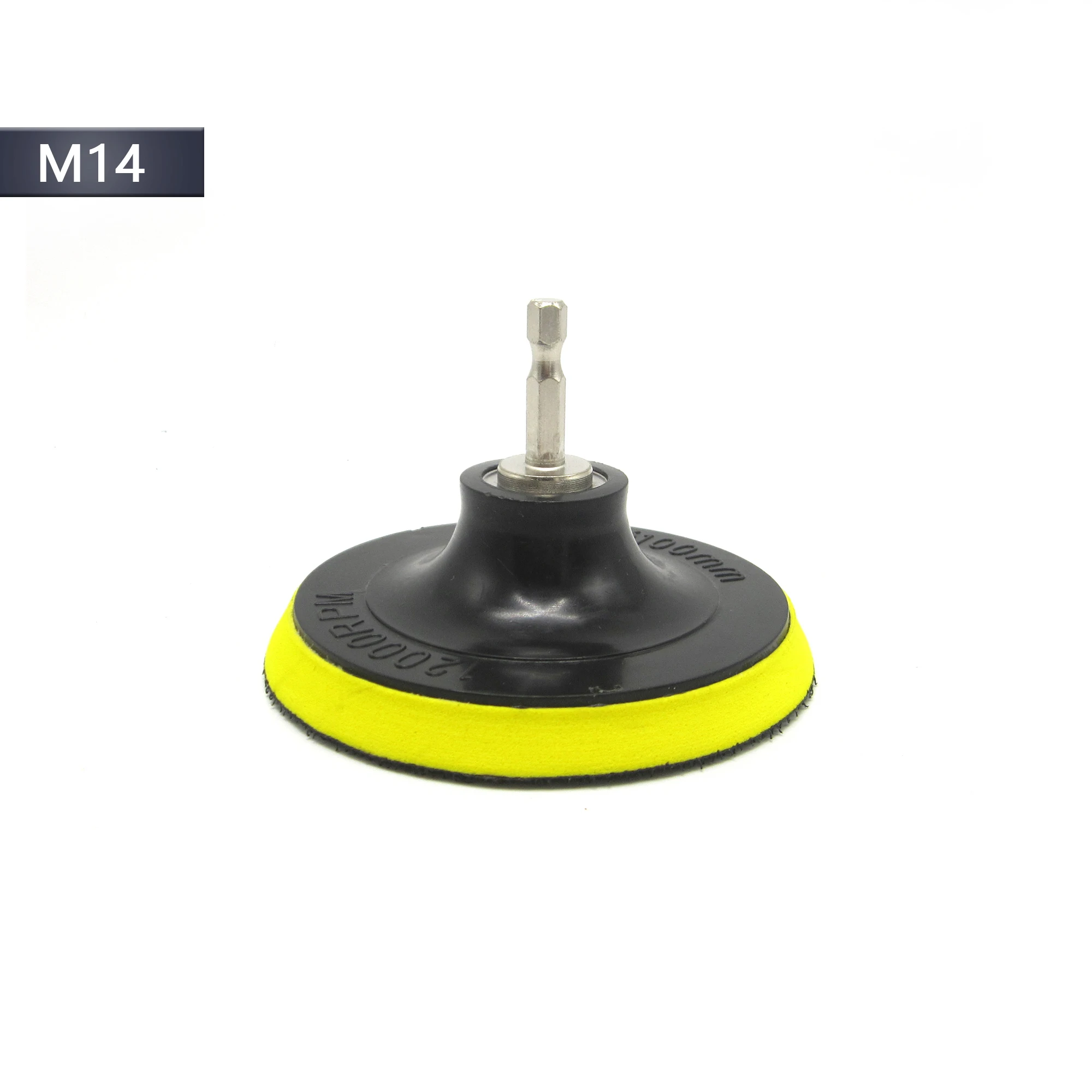 4 Inch 100Mm Móc Và Vòng M10 Hay M14 Ren Đệm Phồng Miếng Lót Với 1/4 Chuôi Lục Giác Cần Adapter Máy Khoan chuck Để Đánh Bóng Mài