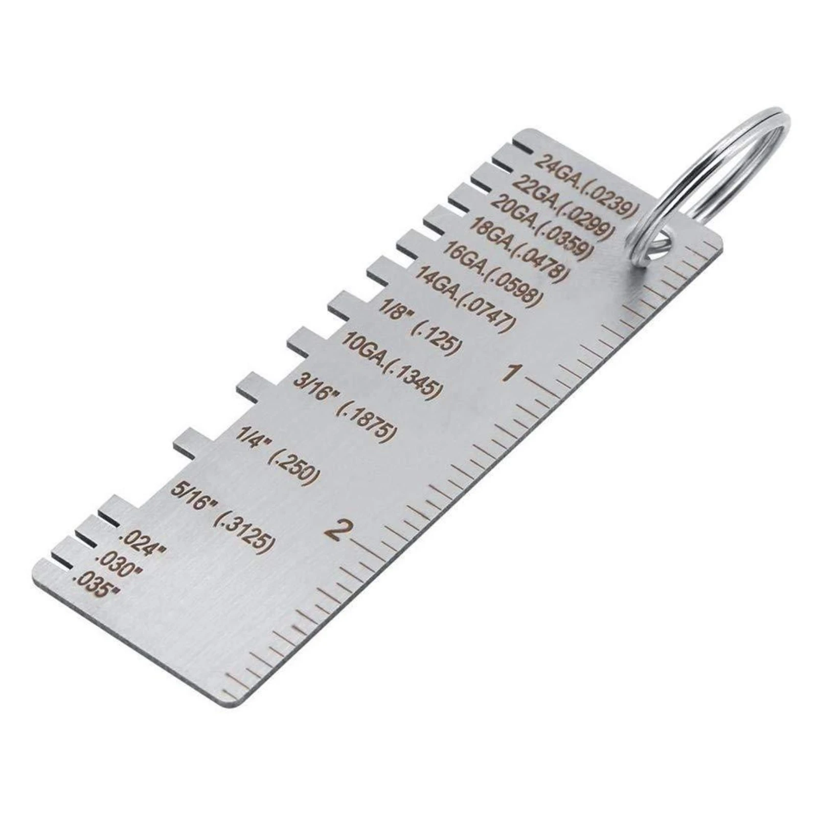Weld Inspection Gauge Measurement Markings Metal Joining Seam Gauge Weld Inspection Ruler Hanging Loop Industrial Tool