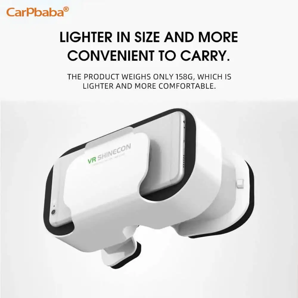 3D VR Glasses Virtual Reality Headset Goggles for Smartphone 100° FOV Bionic Lenses Anti-Distortion Compatible with iOS Android
