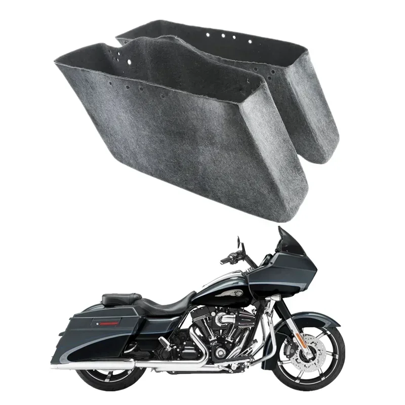 

For Harley Touring Ultra Electra Street Glide Road King FLTR FLTRU 1993-2013 Motorcycle Parts Gray Saddlebag Insert Carpet Liner