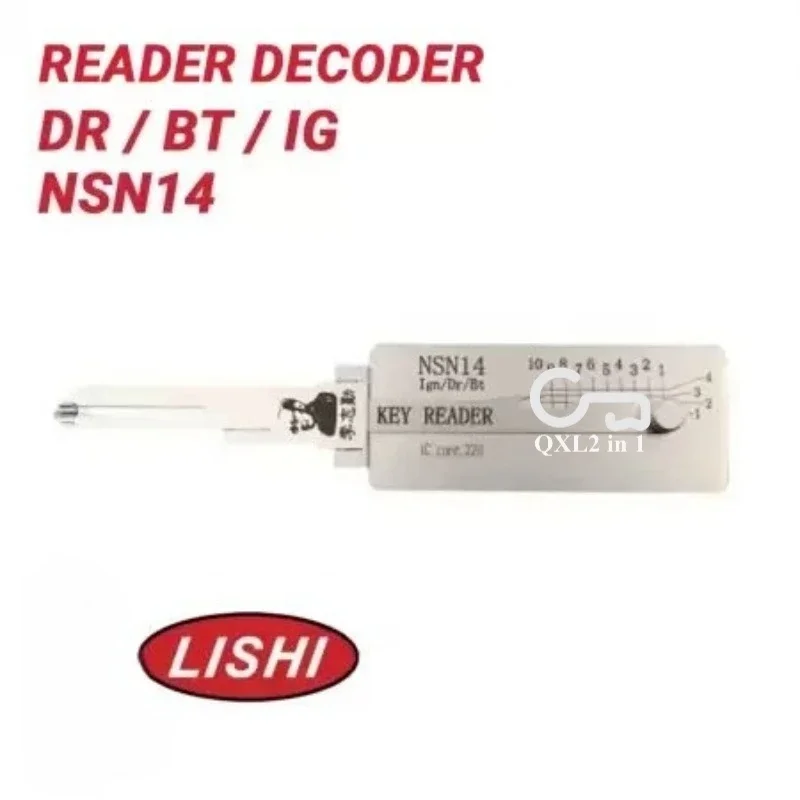 1 قطعة Lishi 2 في 1 NSN14 DA34 لنيسان سوبارو قارئ فك الباب الجذع الإشعال مكافحة وهج فك و اختيار أداة Ganzua عدة #2