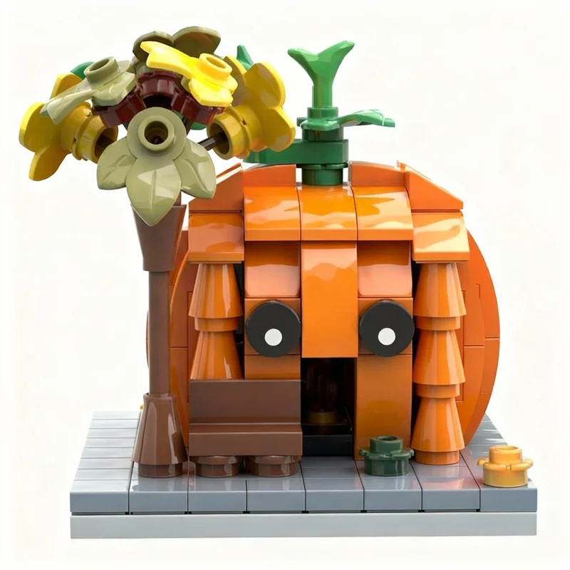 

178pcs MOC Little Pumpkin House Seasonal Halloween Model Building Blocks Construction Toy Christmas Gifts DIY Creative Idea