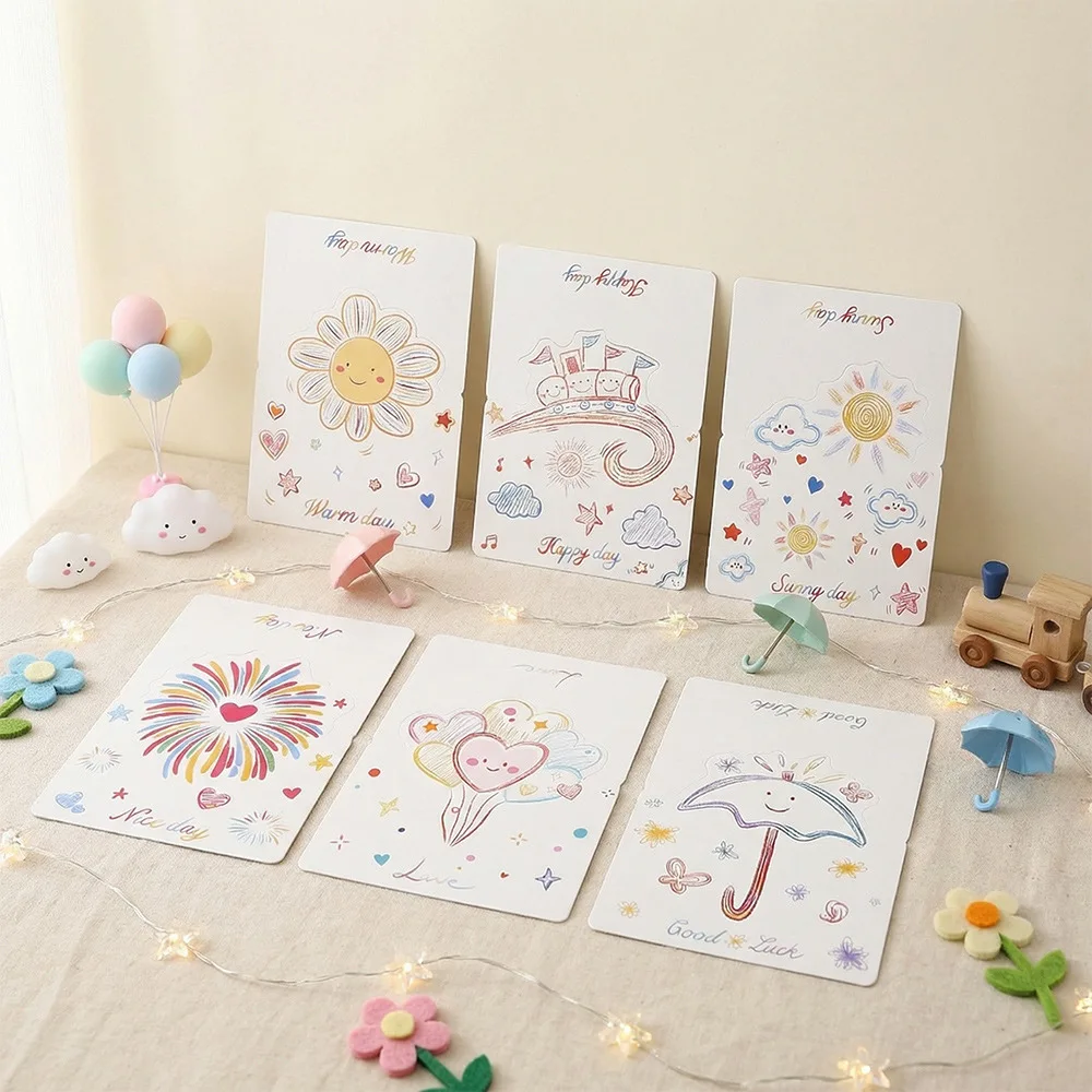 

6 штук открыток-букетов ко Дню святого Валентина, складные цветочные открытки, маленькие открытки ко Дню матери.