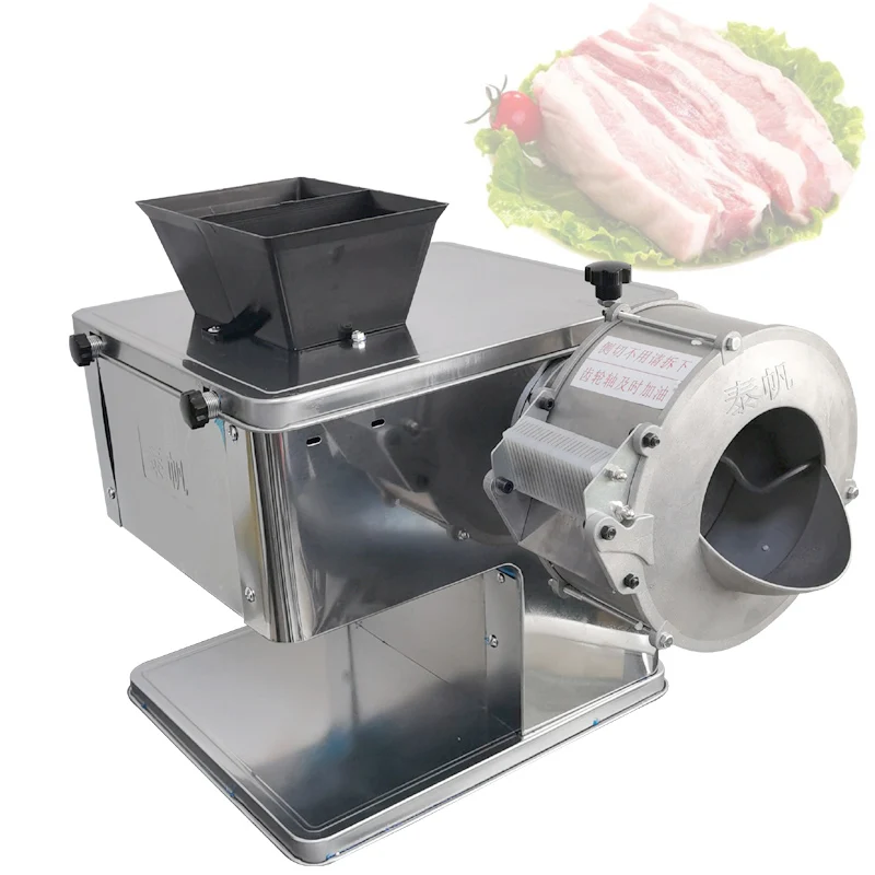 

850W Commercial Meat Slicer Stainless Steel Automatic Shred Slicer Dicing Machine Electric Meat Cutting Machine