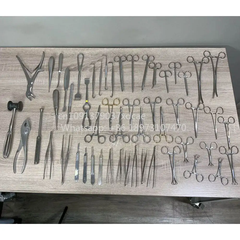 2026 NEW 53 Pcs Small Orthopaedic Instruments Set Bone Fixation Fracture Reduction Forceps Plates Screwdrivers Surgical Hardwar