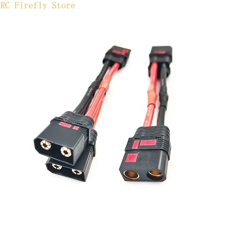 Anti Spark QS8-S Connector QS8 Female to Male Parallel Y Wire Harness Adapter Cable 6AWG 150mm For RC DIY Parts Drone UAV