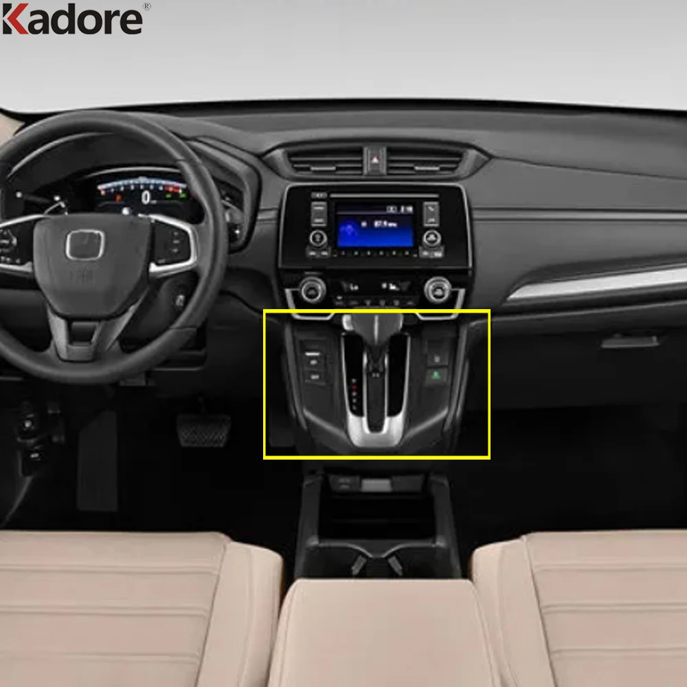 

For Honda CRV CR-V 2017 2018 2019 2020 2021 Carbon Fiber Car Center Console Gear Shift Box Panel Cover Trim Interior Accessories