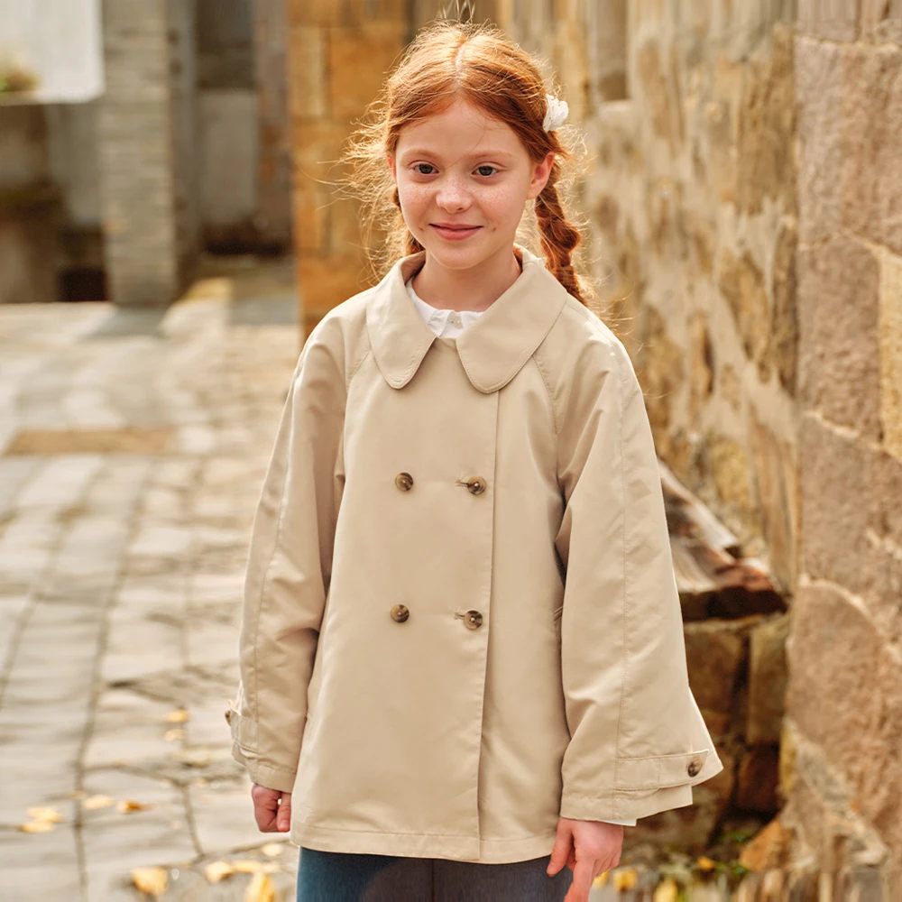 Dave Bella Girls Autumn Trench Coats Tops 7-13 Years Kids Windbreaker Jacket For Children Spring Outwear Clothes DK3262956
