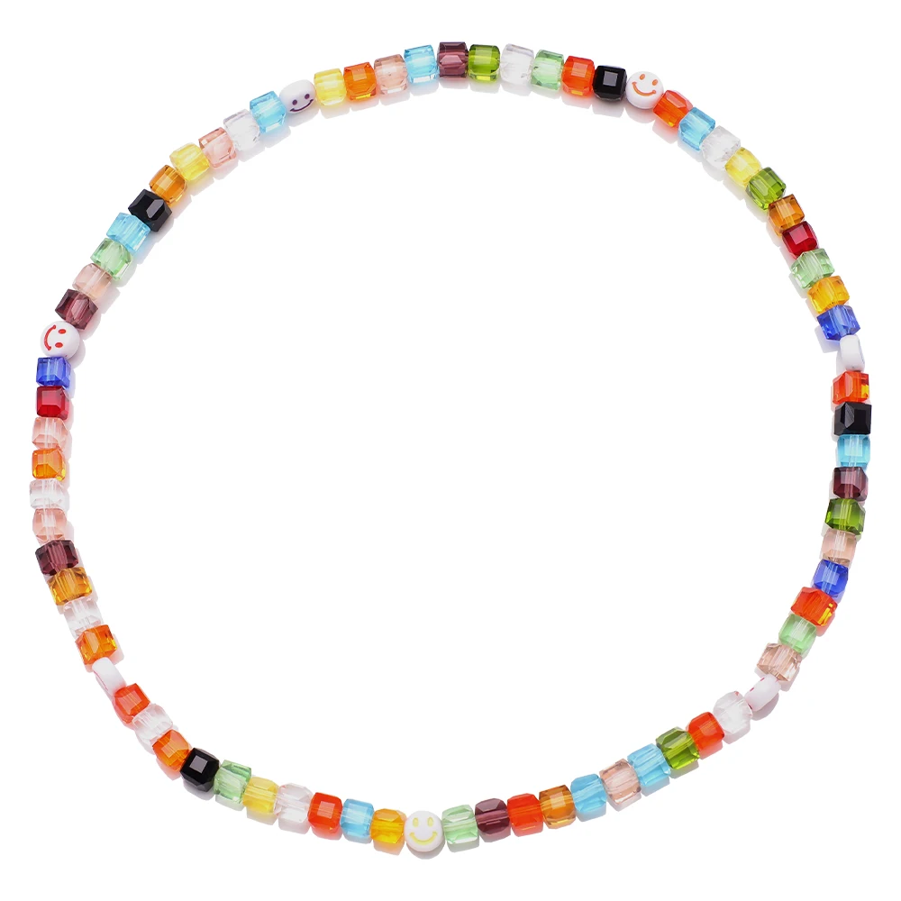 Random Mixed Glass Cube Beads 2/3/4/6/8/10mm Faceted Crystal Square Loose Spacer Beads DIY Making Earing Necklace Accessories