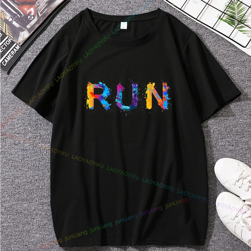 Run Men's Shirts Runer Short Sleeve Tee Running Shoes Funny Gifts Life Style Vintage Unisex Tops Streetwear Harajuku Man Clothes