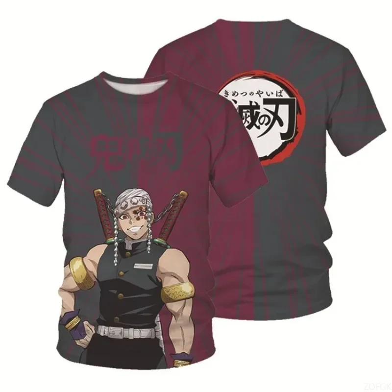 2025 Japanese Anime Ghost Killer 3D Women's Printed Short Sleeved T-shirt Anime Cosplay Casual Women's Casual T-shirt