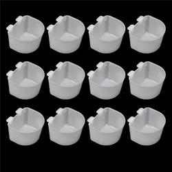 5 Pcs Bird Parrot Pigeons Plastic Water Bowl, Feeding Trays Poultry Quail Food Bowl, Bird Feeder Drinker Aviculture Bird Tools