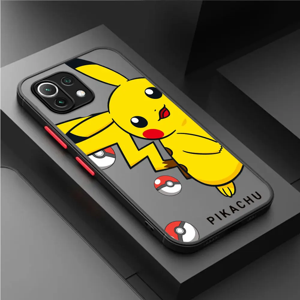 Retro Pokemon Pikachu Case For Xiaoimi Poco X3 NFC 11T Pro 11 Lite X5 X4 12 13 9T 12X F3 M5 C40 C50 C51 Funda Back Phone Cover