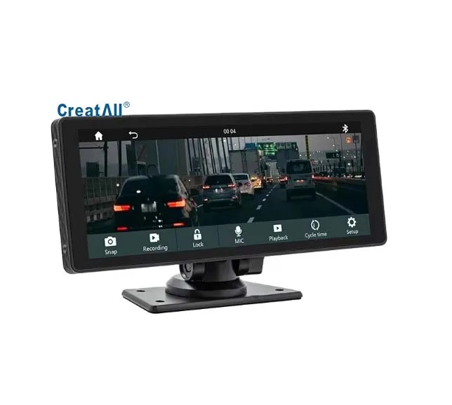 Creatall 10.26inch Port le IPS Screen Car for Bluetooth MP5 Player with 1-Year Warranty Dashboard Dash Cam Wireless CarPlay