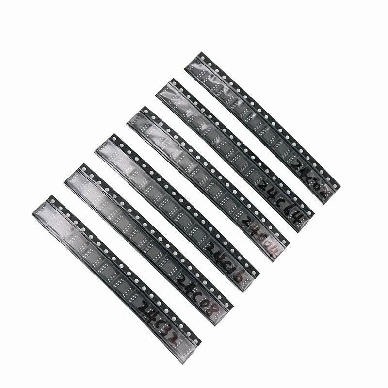 60pcs EEPROM Sample Kit 24C02 24C04 24C08 24C16 24C32 24C64 SOP-8 6 Values x10pcs