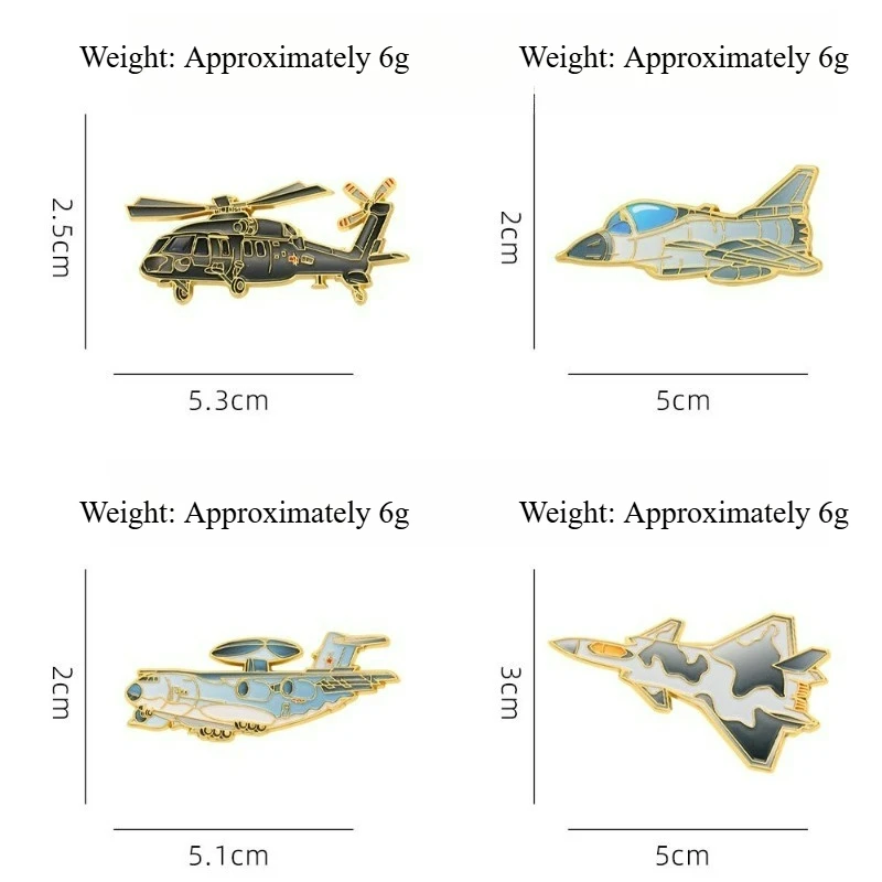 Airshow Military Enthusiast Collectible Metal Badges Spilla Brooches Pin Clothing Personalized Diy Trendy Decorative Accessories