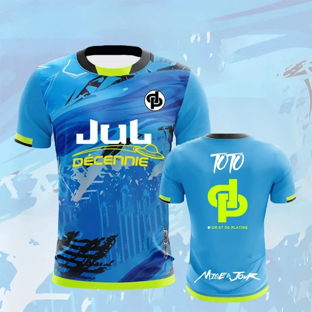 2025 تي شيرت رجالي من البوليستر مطبوع ثلاثي الأبعاد يسمح بالتهوية وسريع الجفاف وأكمام قصيرة ورقبة دائرية #4