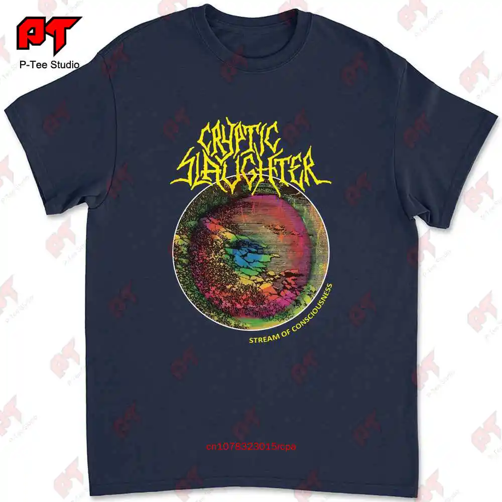 New D T G Prited Short Sleeve Shirt Cryptic Slaughter Stream Of Consciousnes N82Q