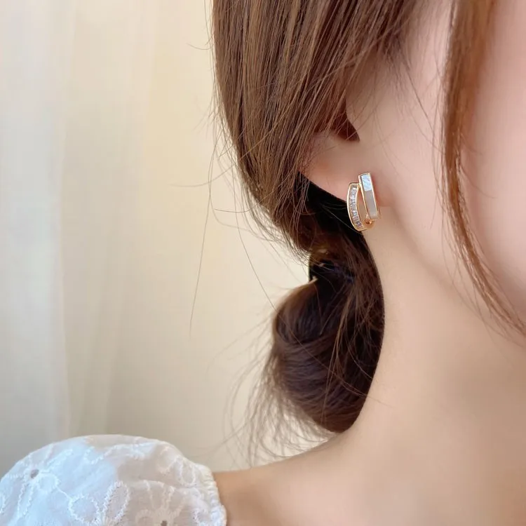 New 925 Sterling Silver Earrings 5A Zircon 18K for Women Exquisite Girlfriend Wedding Engagement Jewelry Fashion High Quality
