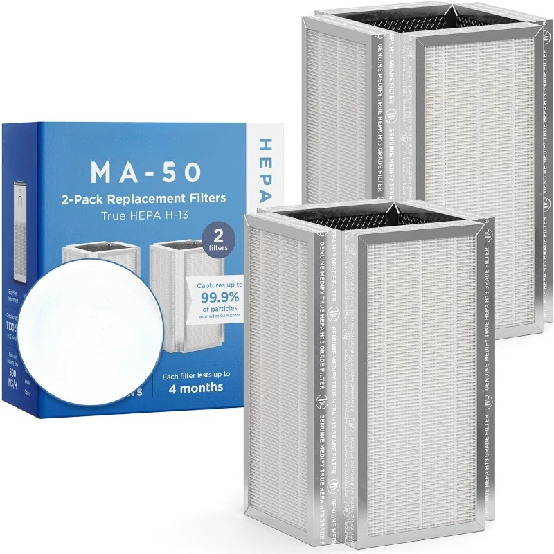 

MA-50 Genuine Replacement Filter | for Smoke, Smokers, Dust, Odors, Pet Dander | 3 in 1 with Pre-Filter, H13 HEPA