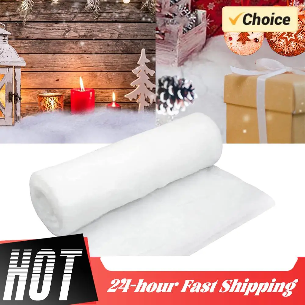 عيد الميلاد محاكاة بطانية الثلج سميكة الثلوج القطن الاصطناعي ندفة الثلج مشهد الثلج الديكور هدايا احتفالية