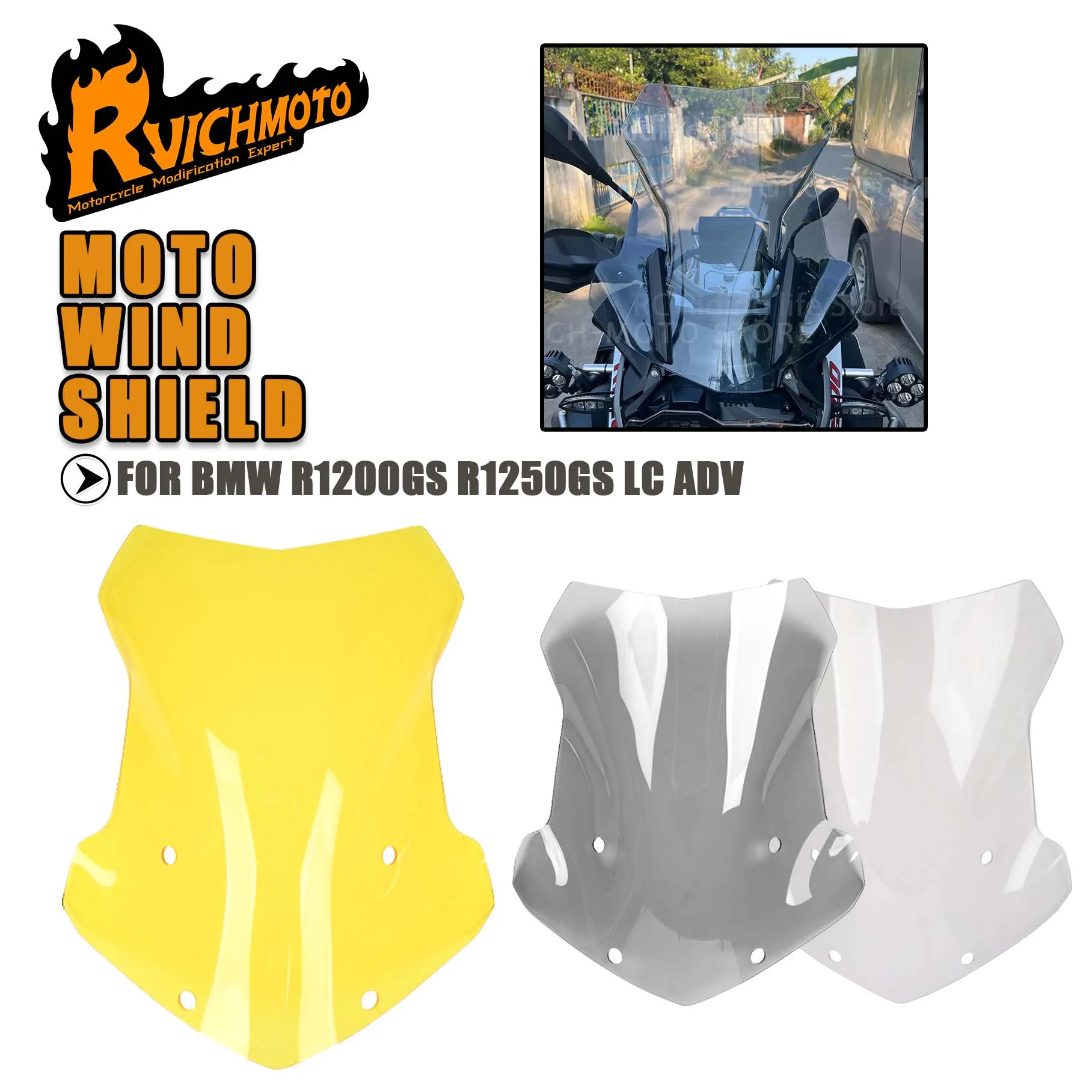 

R 1200GS 1250GS Windscreen Wind Shield Screen Deflector Spoiler Protector For BMW R1200GS R1250GS LC ADV R1200 1250 GS Adventure