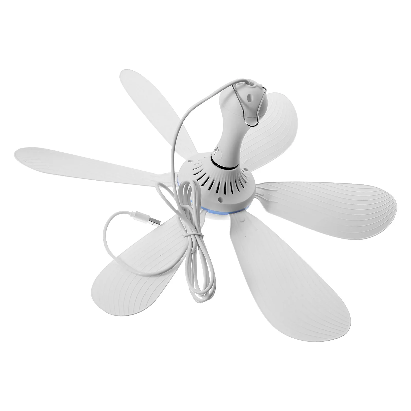 USB Small Ceiling Fan Compact Modern Mini Fan for Plants Pets Low Noise Plastic Space Saving USB Powered Portable