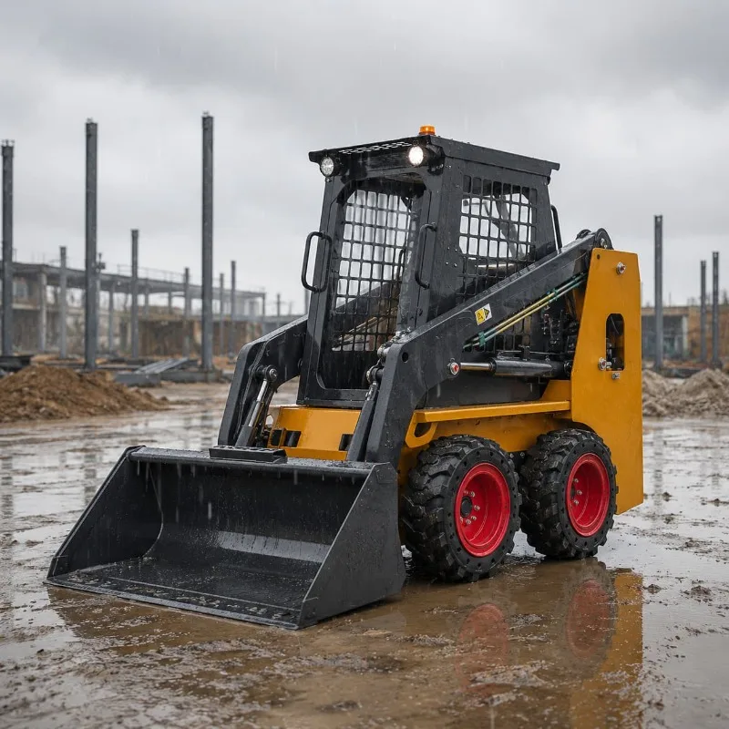 Euro5 Stand on Skid Steer Loader Easy Control Handle Heavy Duty Bucket Customized Road Repair Debris Loading
