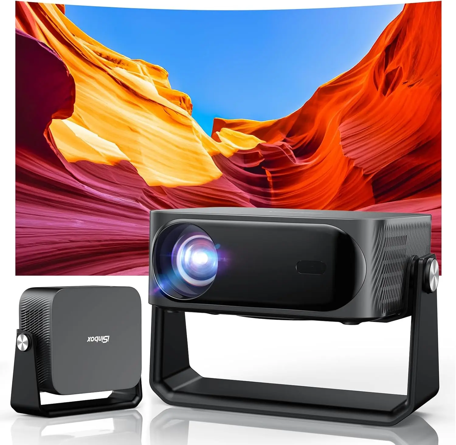 

[2000 ANSI/Auto Focus & Keystone/Built-in APP] 4K Outdoor Projector with Wifi and Bluetooth, Smart Portable Projector with Built