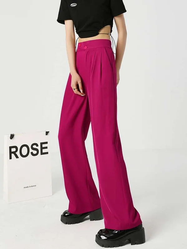 

Женские летние брюки с высокой талией и широкими штанинами, облегающие, для фигуры типа «груша», повседневные, из ПВХ-материала, с карманами