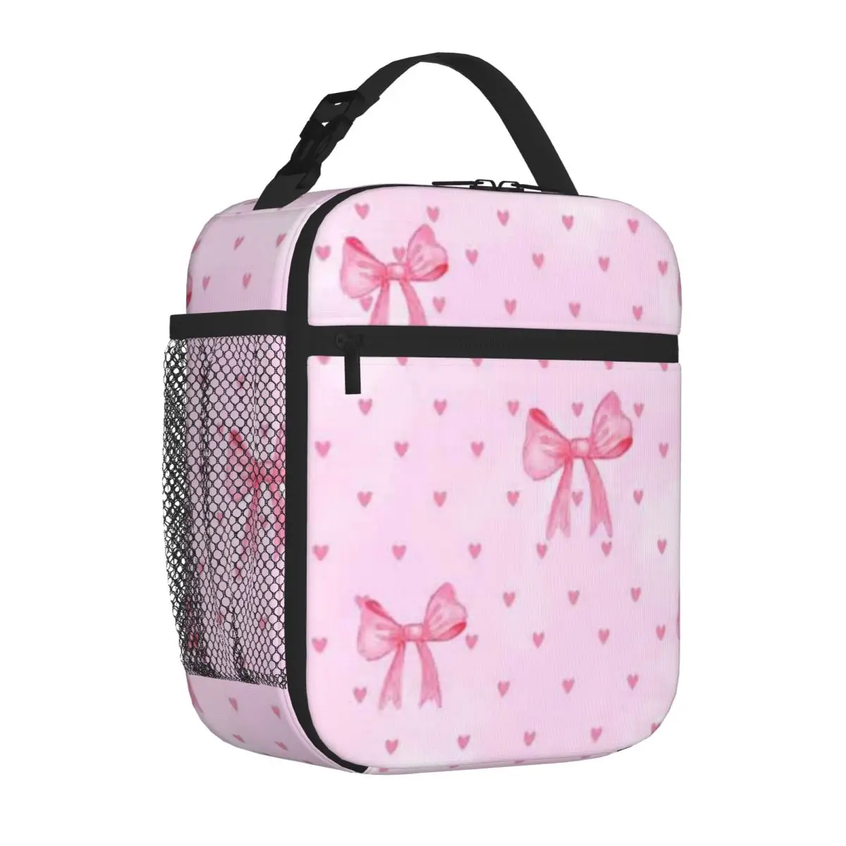 Bestselling Pink Love Foldable Design Food Cooler Bag Mountain Trip Commuter Lunch Bag