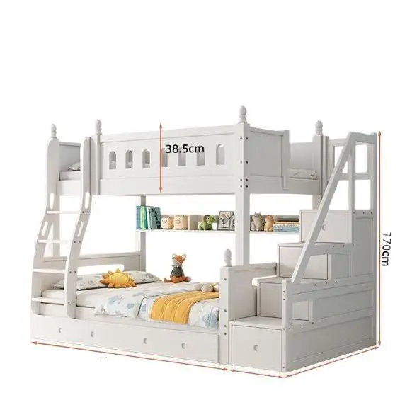 Upper and lower beds Bunk beds Children's beds, high and low  Small apartment solid wood   Multifunctional combination beds