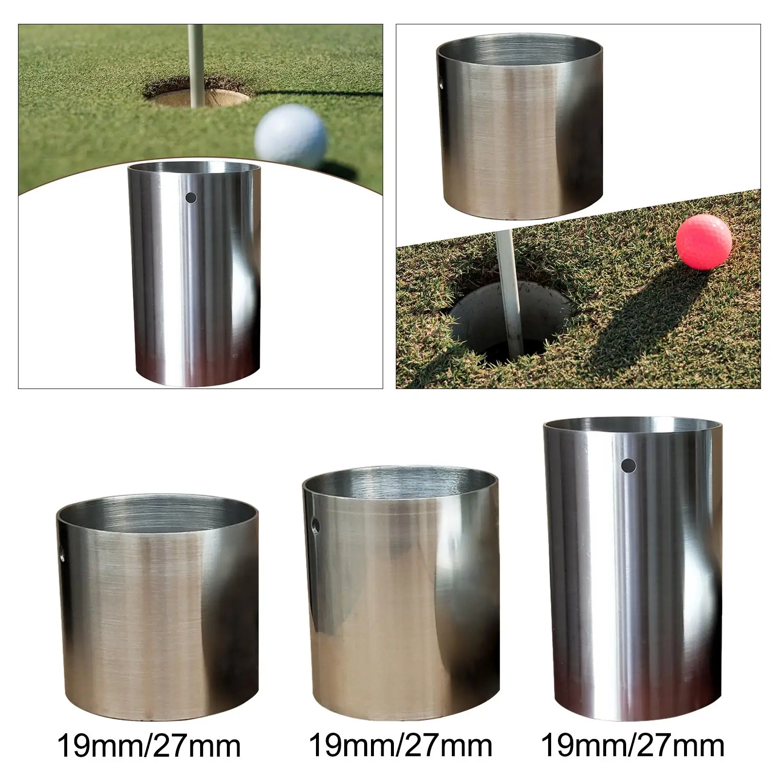 

Golf Hole Cup Putting Cup Portable Golf Accessories Replacement Support Flag,
