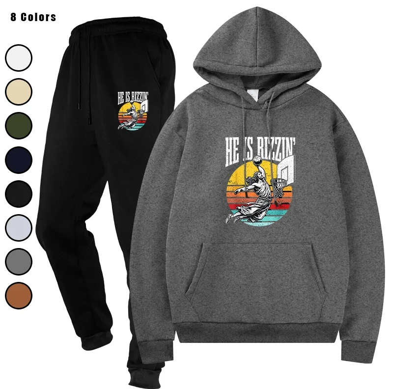 

Men's Two - Piece Casual Tracksuit Sportswear Set Top and Pants Sweat Suit Male Streetwear Sporting Suits