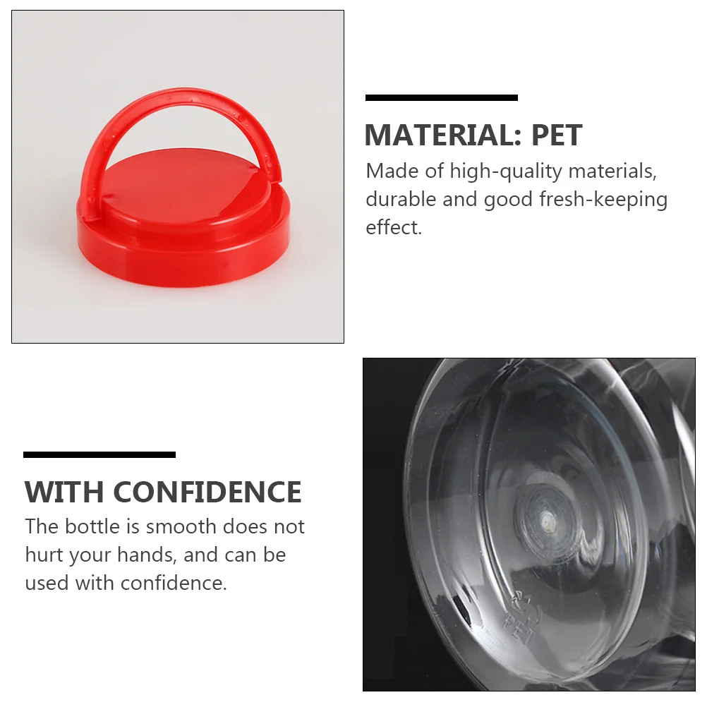 

4Pcs Large Capacity Food Storage Jars Clear Plastic Airtight Sealed Canisters Kitchen Containers for Tea Coffee Grains Nuts